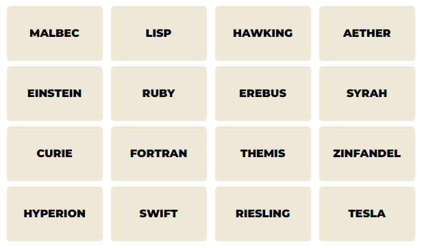 Step 1: Read the list of 16 words in the Connections puzzle